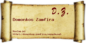 Domonkos Zamfira névjegykártya